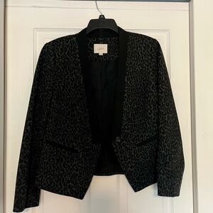 LOFT Black Leopard Print Women's Jacket